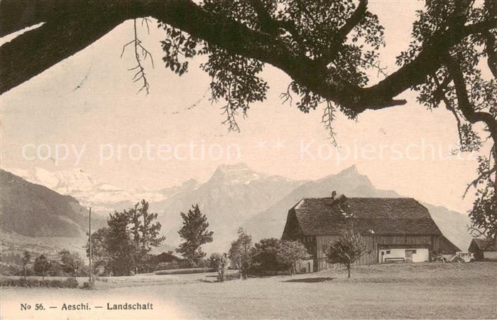 13816374 Aeschi BE Landschaft Bauernhof Alpen Aeschi BE