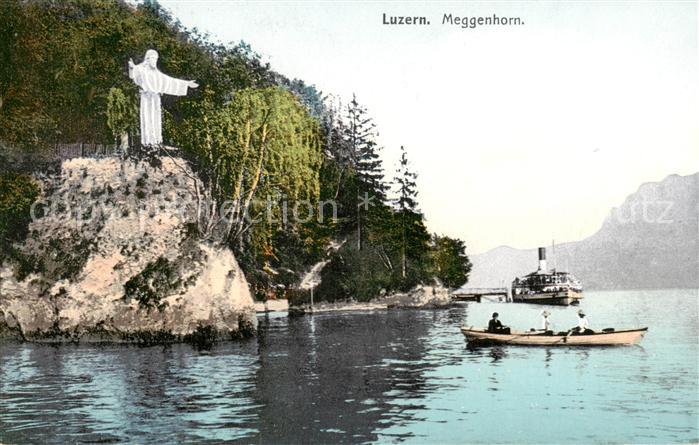 13816393 Lucerne LU Meggenhorn Statue du Christ jetée à vapeur