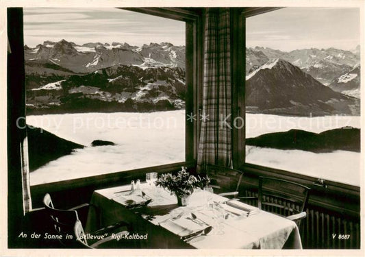 13817040 Rigi Kaltbad Berghotel Restaurant Bellevue Fernsicht Nebelmeer Alpenpan