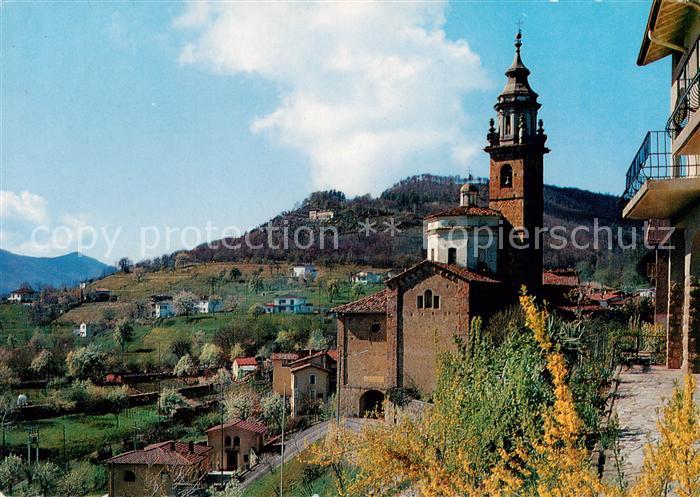 13817064 Carona Lago di Lugano TI Ansicht mit Kirche