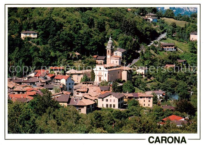 13817072 Carona Lago di Lugano TI Ortsansicht mit Kirche