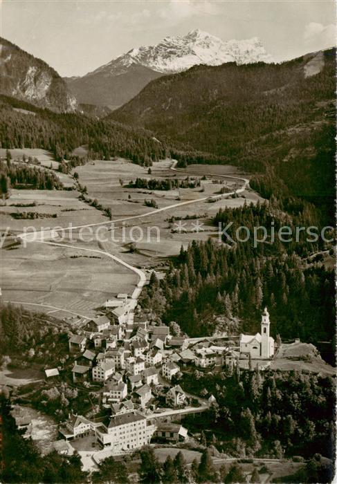 13819090 Tiefencastel GR Photographie aérienne avec la Route du Julier Posthotel Julier