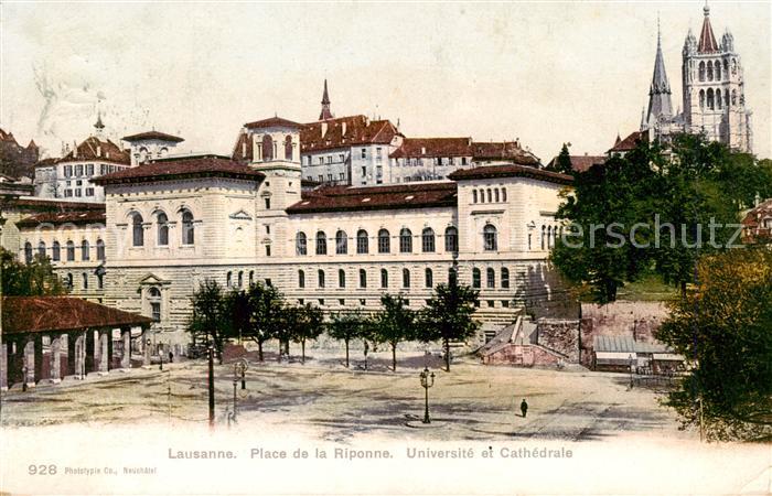 13823197 Lausanne VD Place de la Riponne Université et Cathedrale Lausanne VD