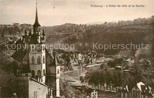 13823348 Fribourg FR Hôtel de Ville et la Sarine Fribourg FR