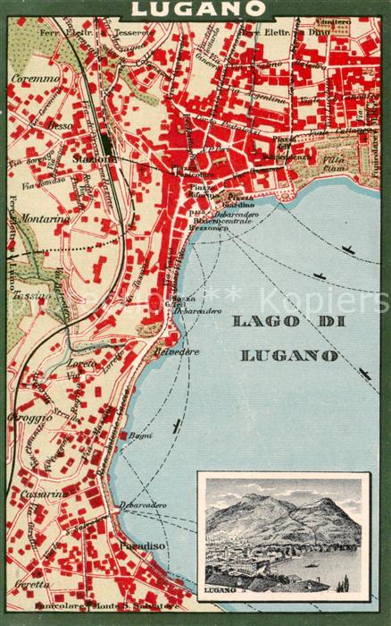 13824632 Lugano Lago di Lugano TI Gebietskarte Panorama