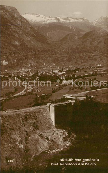 13826817 Brigue Brig VS Vue générale aérienne Pont Napoléon à la Belalp