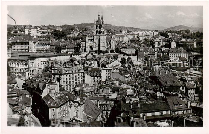 13827568 Lausanne VD Vue generale et la Cathedrale Lausanne VD