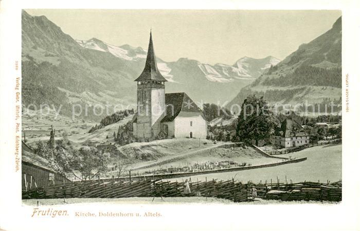 13828370 Frutigen BE Kirche Doldenhorn und Altels Frutigen BE