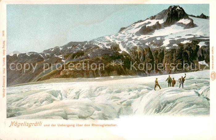 13828379 Naegelisgraetli Galenstock 3583m UR und der uebergang ueber den Rhonegl