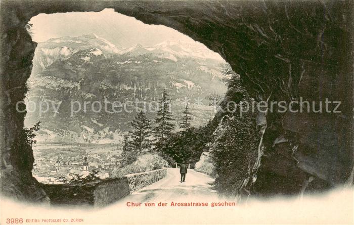 13828384 Chur GR Blick von der Arosastrasse Chur GR