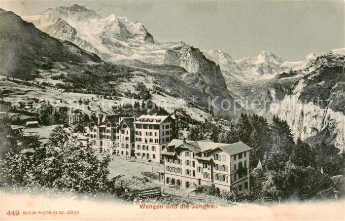 13828392 Wengen  BE mit der Jungfrau