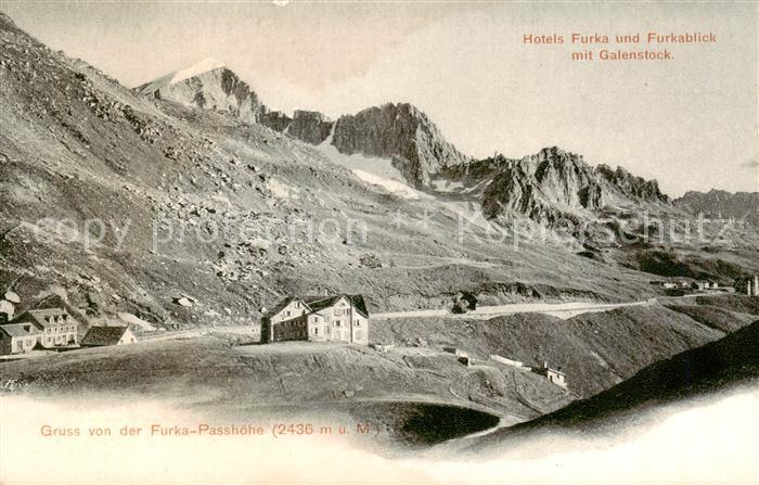 13828396 Furka 2431m UR Hotels Furka und Furkablick mit Galenstock