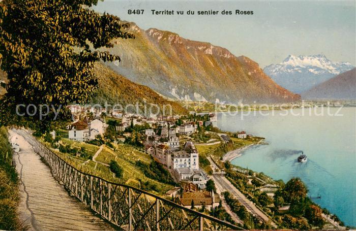 13828450 Territet Montreux VD Vu du sentier des Roses