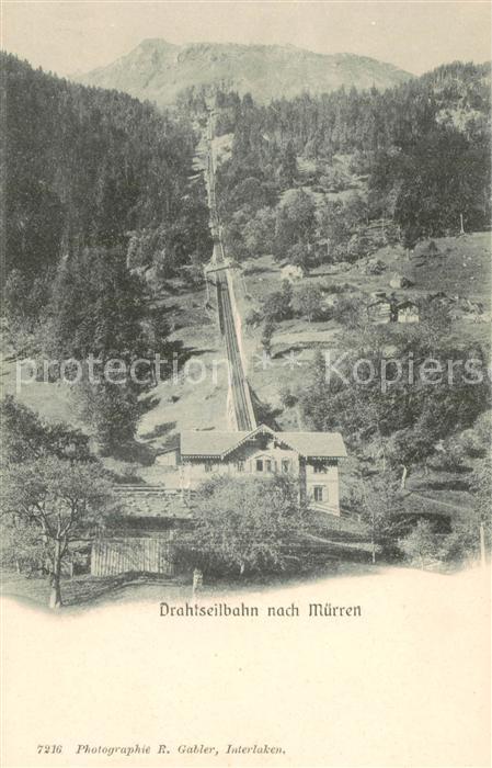 13828473 Muerren BE Drahtseilbahn nach Muerren Muerren BE