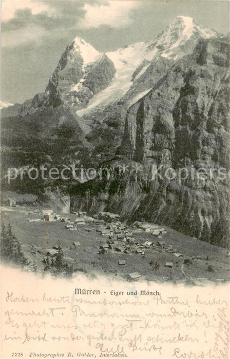 13828517 Muerren BE Eiger und Moench Muerren BE