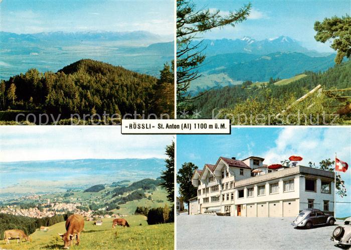 13829194 St Anton 1121m Gais AI Gasthaus Pension Roessli Aussichtsterrasse