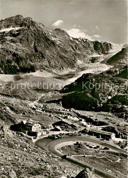 13834029 Sustenpass 2262m BE mit Steingletscher und Hotel Steingletscher