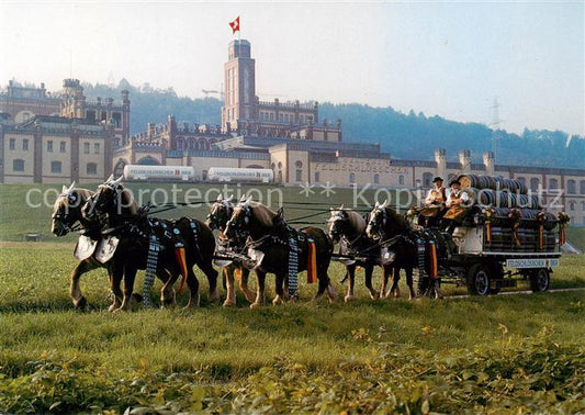 13834265 Rheinfelden AG Brasserie Feldschloesschen avec calèche à six chevaux Rheinfelden