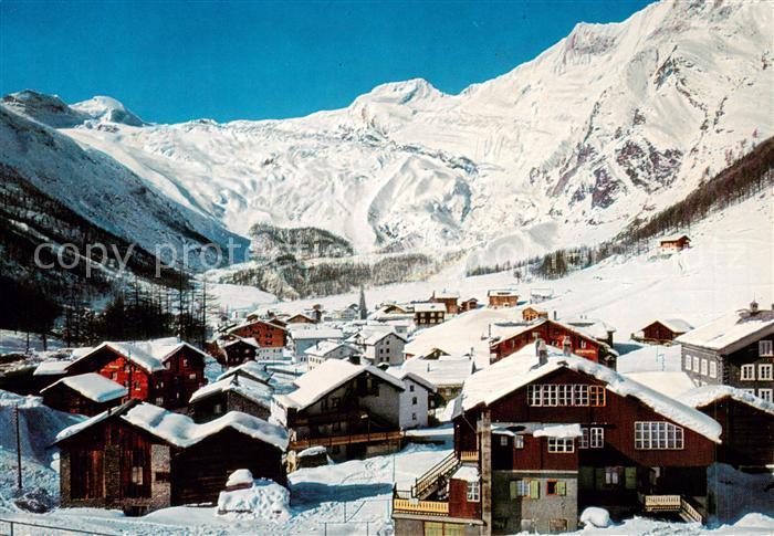 13834730 Saas-Fee VS Feegletscher und Laengfluh Allalinhorn Alphubel Taeschhorn