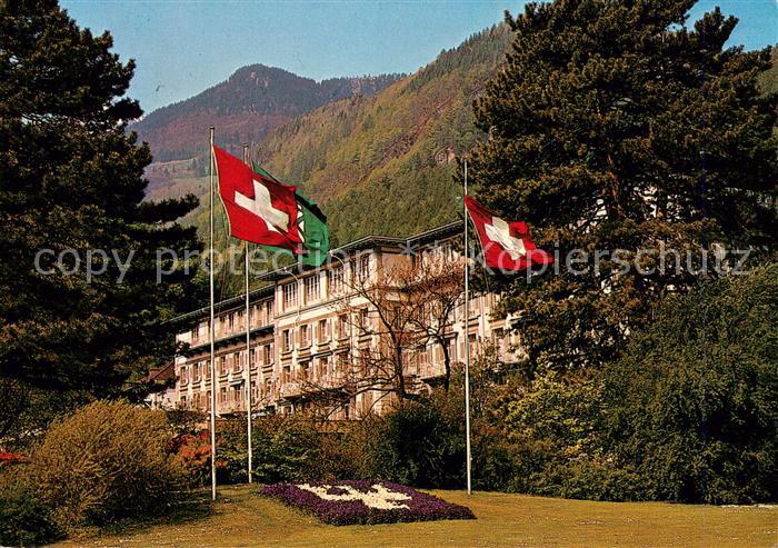 13836049 Bad Ragaz Ragatz SG Hotel Quellenhof Schweizer Flagge