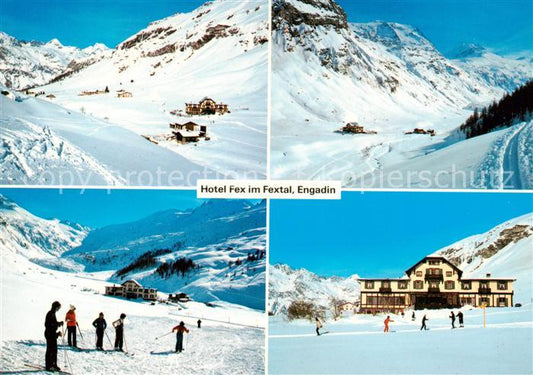 13836576 Fextal Val Fex Sils Maria GR Hotel Fex Winterpanorama Skischule