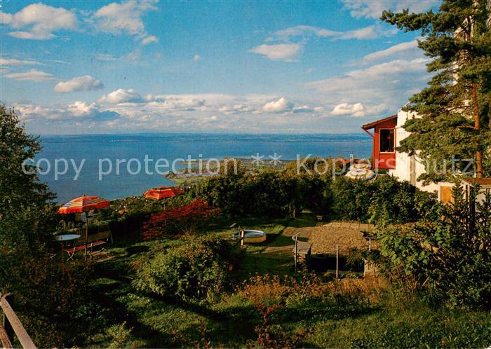 13836602 Wienacht-Tobel Kurhaus Landeck Liegewiese mit Blick zum Bodensee Wienac