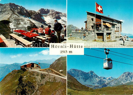 13837309 Arosa GR Restaurant de montagne Hoernli Huette terrasse ensoleillée télécabine Arosa