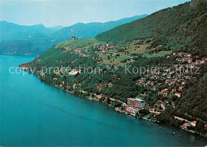 13837435 Morcote Lago di Lugano TI Hotel Olivella au Lac Fliegeraufnahme