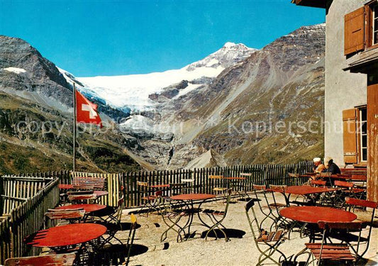 13837800 Alp Gruem Restaurant Belvedere mit Paluegletscher Alp Gruem