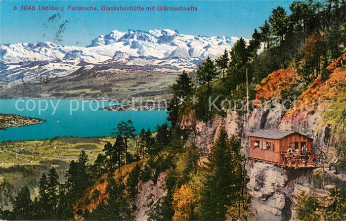 13841719 Uetliberg ZH Falltaesche Glecksteinhuette mit Glaernischkett Uetliberg