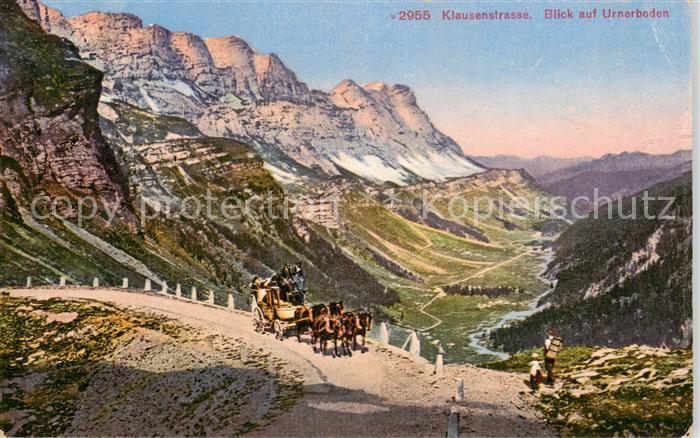 13841813 Urnerboden UR Klausenstrasse Panorama en calèche