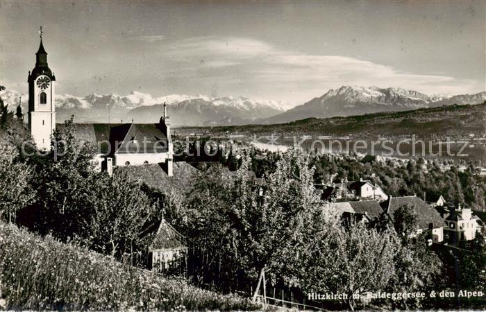 13841847 Hitzkirch am Baldeggersee mit Kirche und Alpenblick Hitzkirch