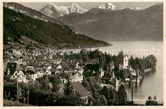 13841850 Lac de Thoune à Oberhofen Panorama Lac de Thoune à Oberhofen