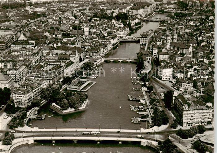 13842101 Zuerich ZH Quaibruecke avec vue sur la Limmat Zuerich ZH