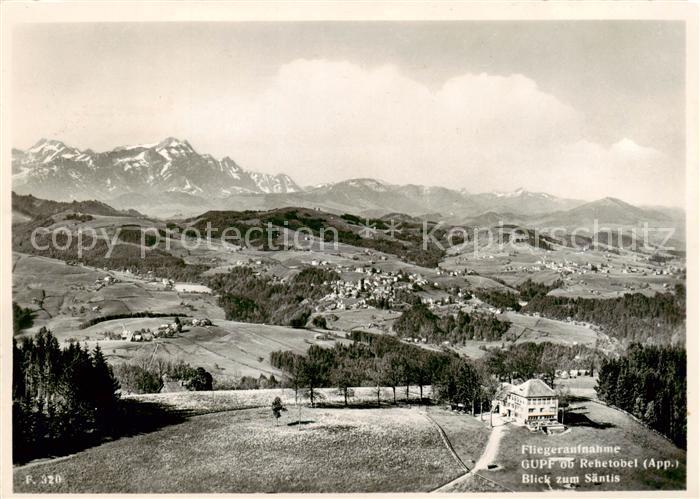 13842153 Gupf  Rehetobel AR Fliegeraufnahme mit Saentisblick