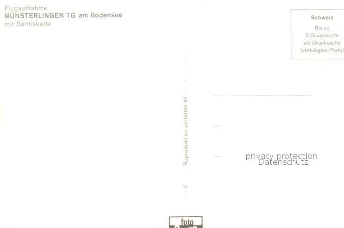 13842656 Muensterlingen TG Fliegeraufnahme mit Saentiskette Muensterlingen TG