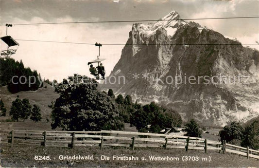 13842659 Grindelwald BE Die Firstbahn mit Wetterhorn