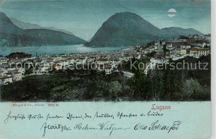 13842661 Lugano Lago di Lugano TI Panorama