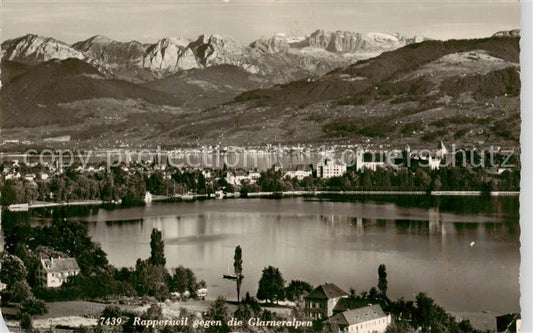 13842667 Rapperswil -Jona Rapperswyl Zuerichsee SG avec les Alpes Glaris