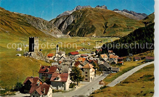 13842693 Hospental Hospenthal UR Vue sur Andermatt et Oberalp