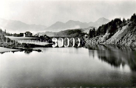 13842705 Gruyère Gruyères FR Lac de la Gruyère Pont de Cortieres et le Moleson