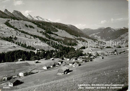 13842949 Lisighaus Wildhaus SG Riet Schoenau mit Iltios und Churfirsten