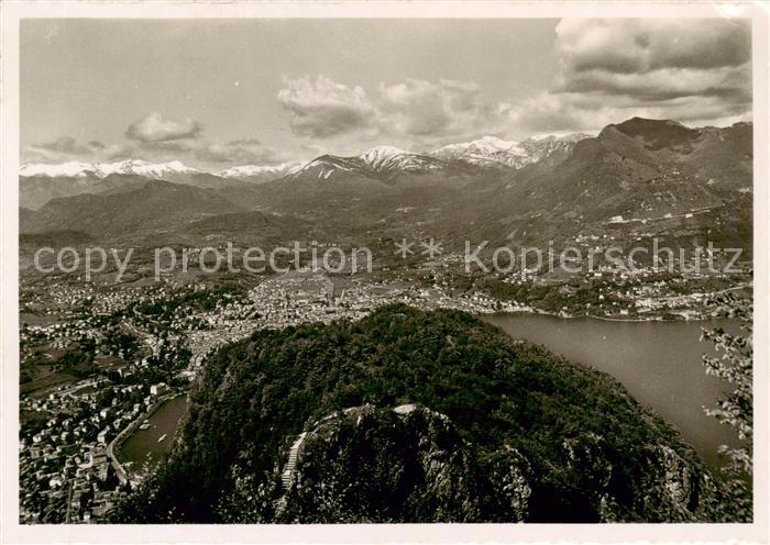 13842976 Lugano Lago di Lugano TI con le Alpi visto dal San Salvatore Kulm