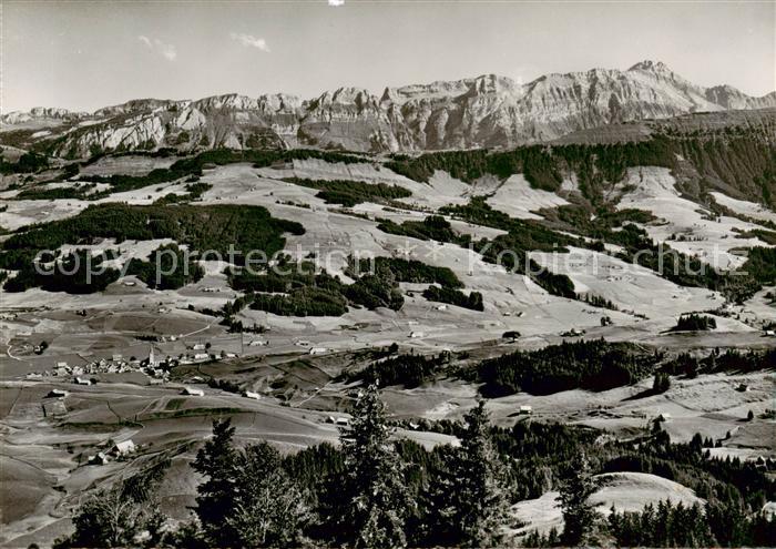 13842987 Hundwilerhoehe 1309m IR Blick auf Gonten und Saentiskette