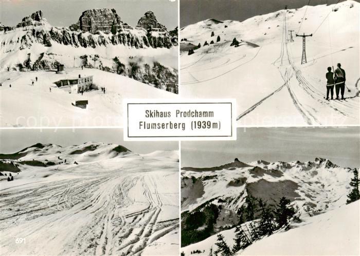 13842999 Flumserberg SG Skihaus Prodchamm Panorama Schlepplift