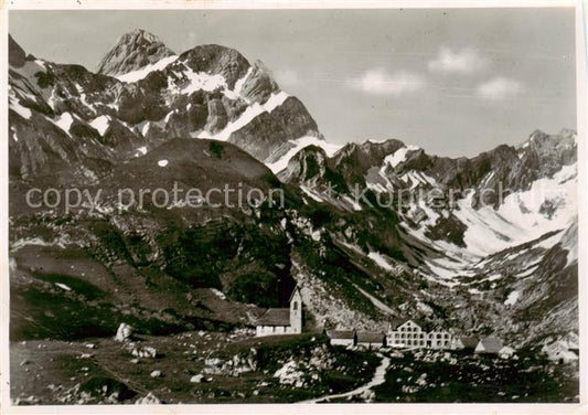 13843097 Altmann 2436m IR Gasthaus Meglisalp mit Blick auf Altmann