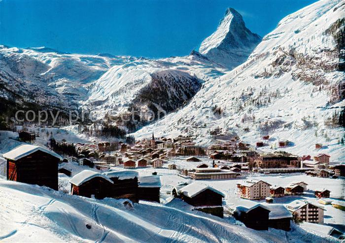 13843297 Zermatt VS Winterpanorama mit Blick auf das Matterhorn Walliser Alpen Z