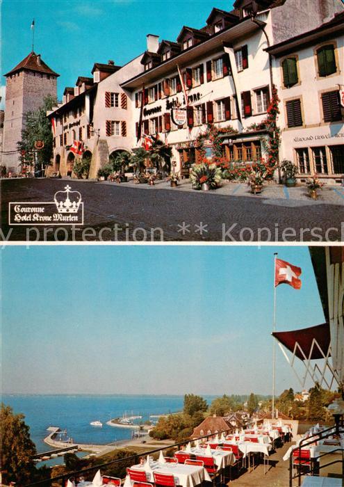 13843493 Murten Morat FR Couronne Hotel Krone Seeterrasse Bar Pizzeria