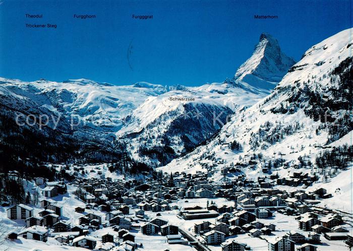 13843539 Zermatt VS mit Matterhorn und Schwarzsee Zermatt VS