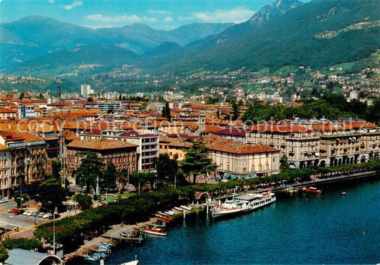 13843737 Lugano Lago di Lugano TI Centro Fliegeraufnahme